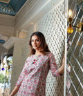 Divena White Printed Kurta with Palazzo Set - divenaworld.com