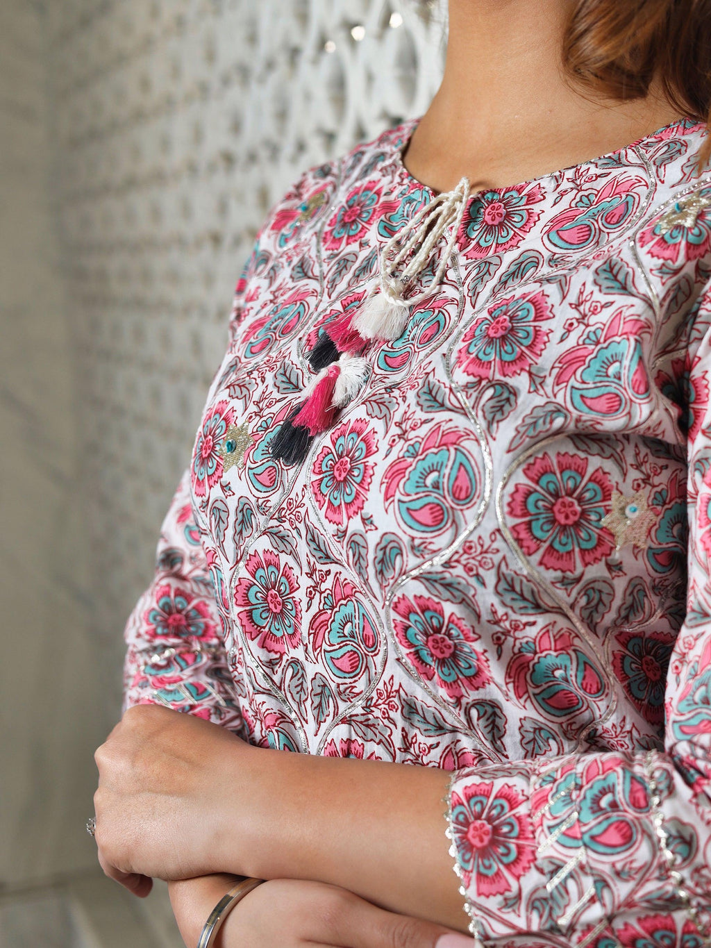 Divena White Printed Kurta with Palazzo Set - divenaworld.com