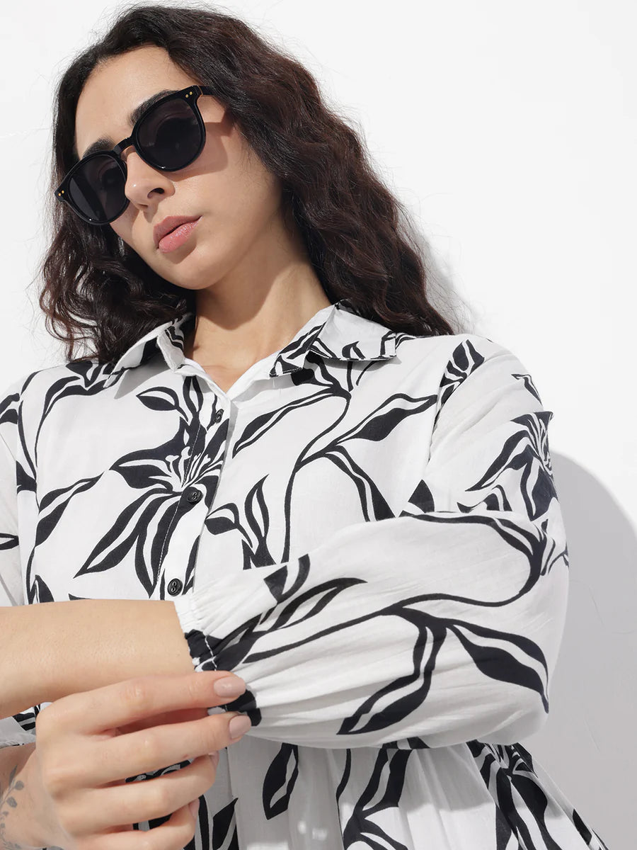Noe Velarro White Shirt Coller
Mulmul Linning Cotton Dress