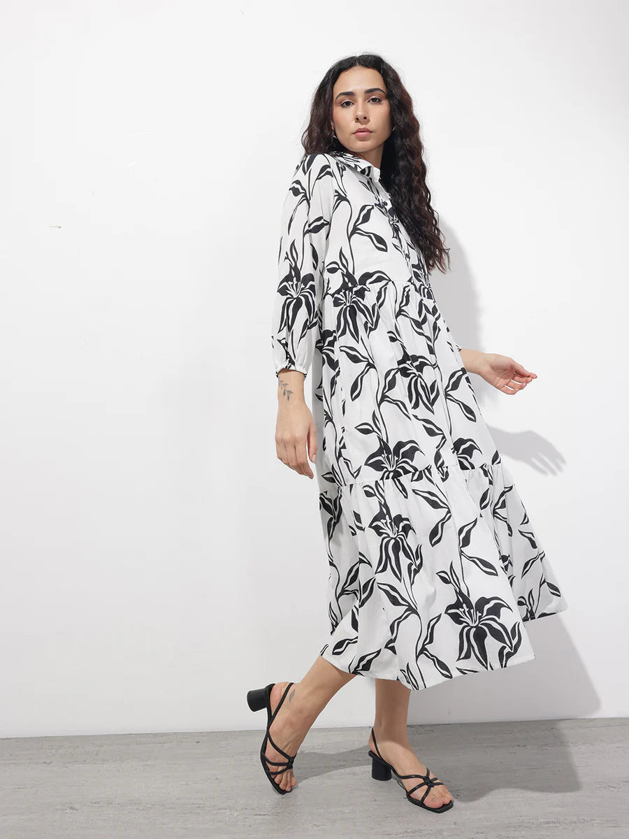 Noe Velarro White Shirt Coller
Mulmul Linning Cotton Dress