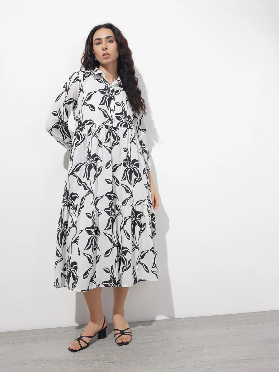 Noe Velarro White Shirt Coller
Mulmul Linning Cotton Dress