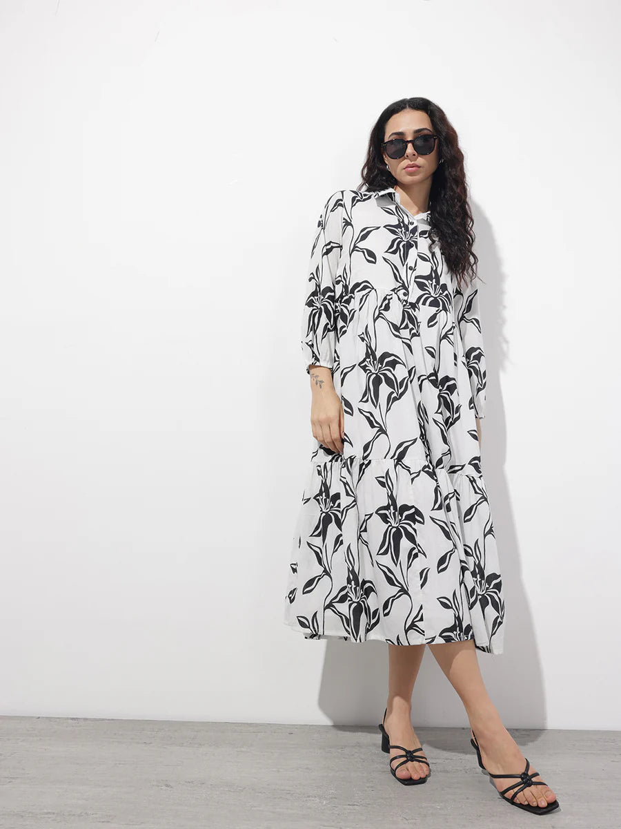 Noe Velarro White Shirt Coller
Mulmul Linning Cotton Dress