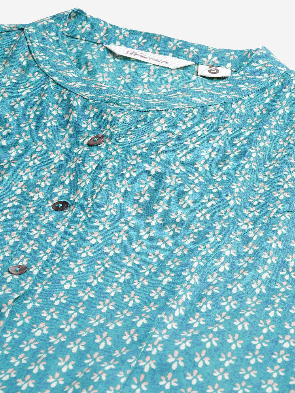 Divena Sea Green Rayon Printed Top - divena world