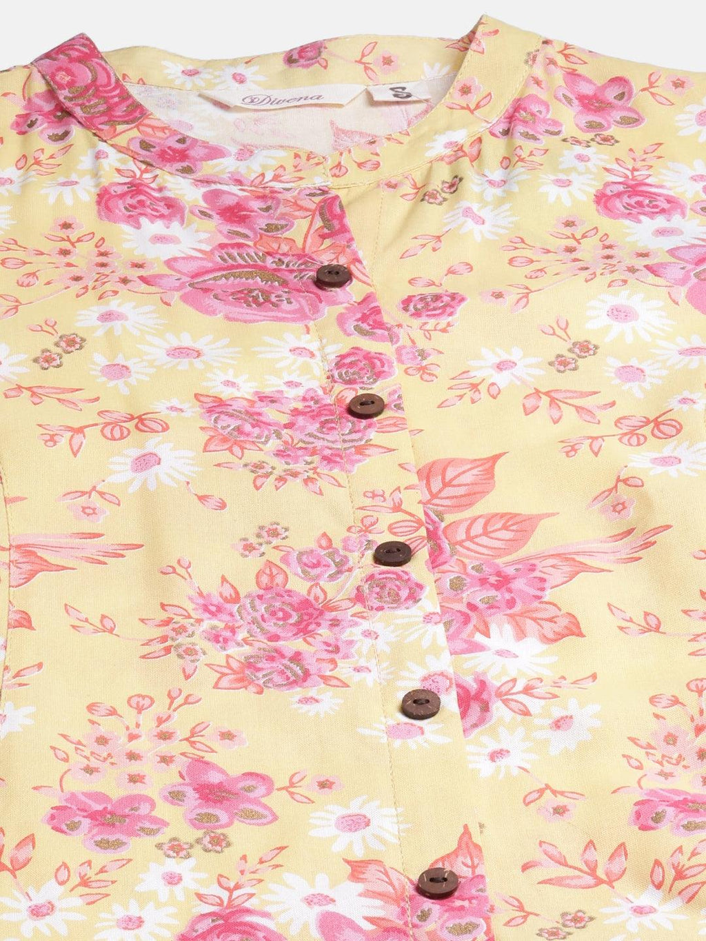 Divena Yellow Cotton Flex kurta - divena world