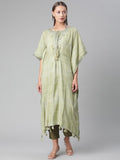 Divena Green Rayon Kaftan Pant Set - divena world