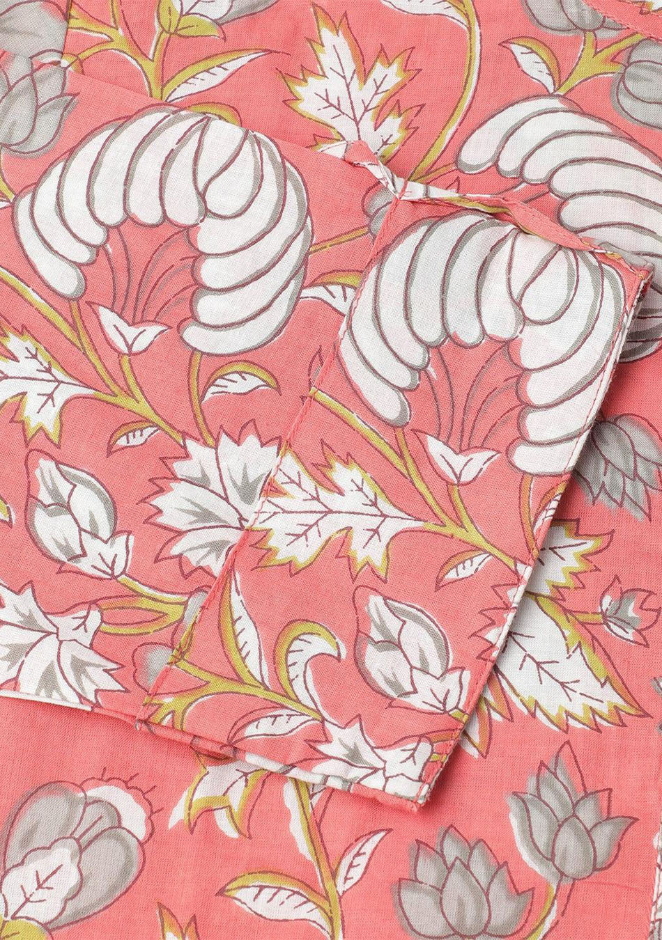 Noe Velarro Pink & Multi Floral Printed Straight Kurta