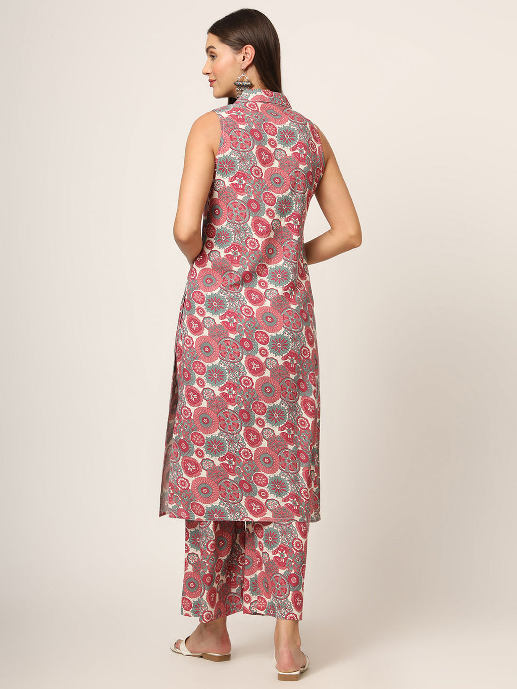Noe Velarro Maroon Printed Rayon Fabric Straight Kurta