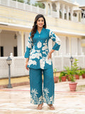 Noe Velarro Teal Muslin Co-ords sets