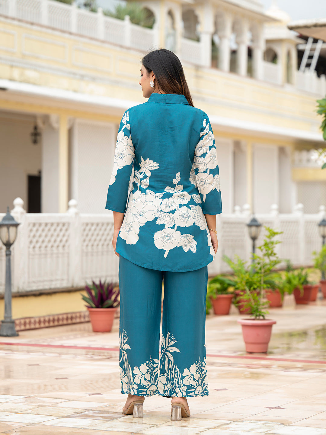 Noe Velarro Teal Muslin Co-ords sets