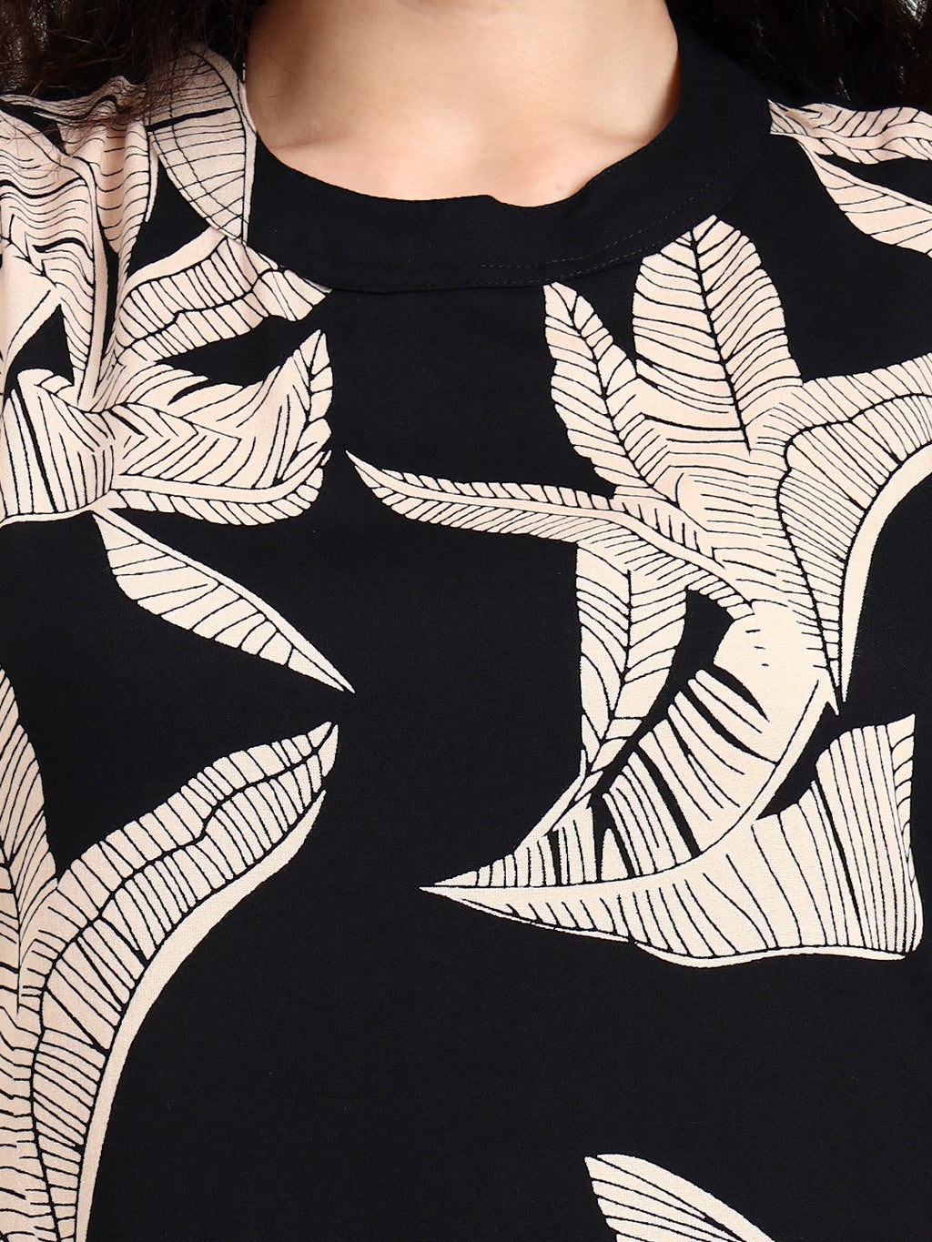 Noe Velarro Black Floral Printed Rayon Kurta Pant Sets