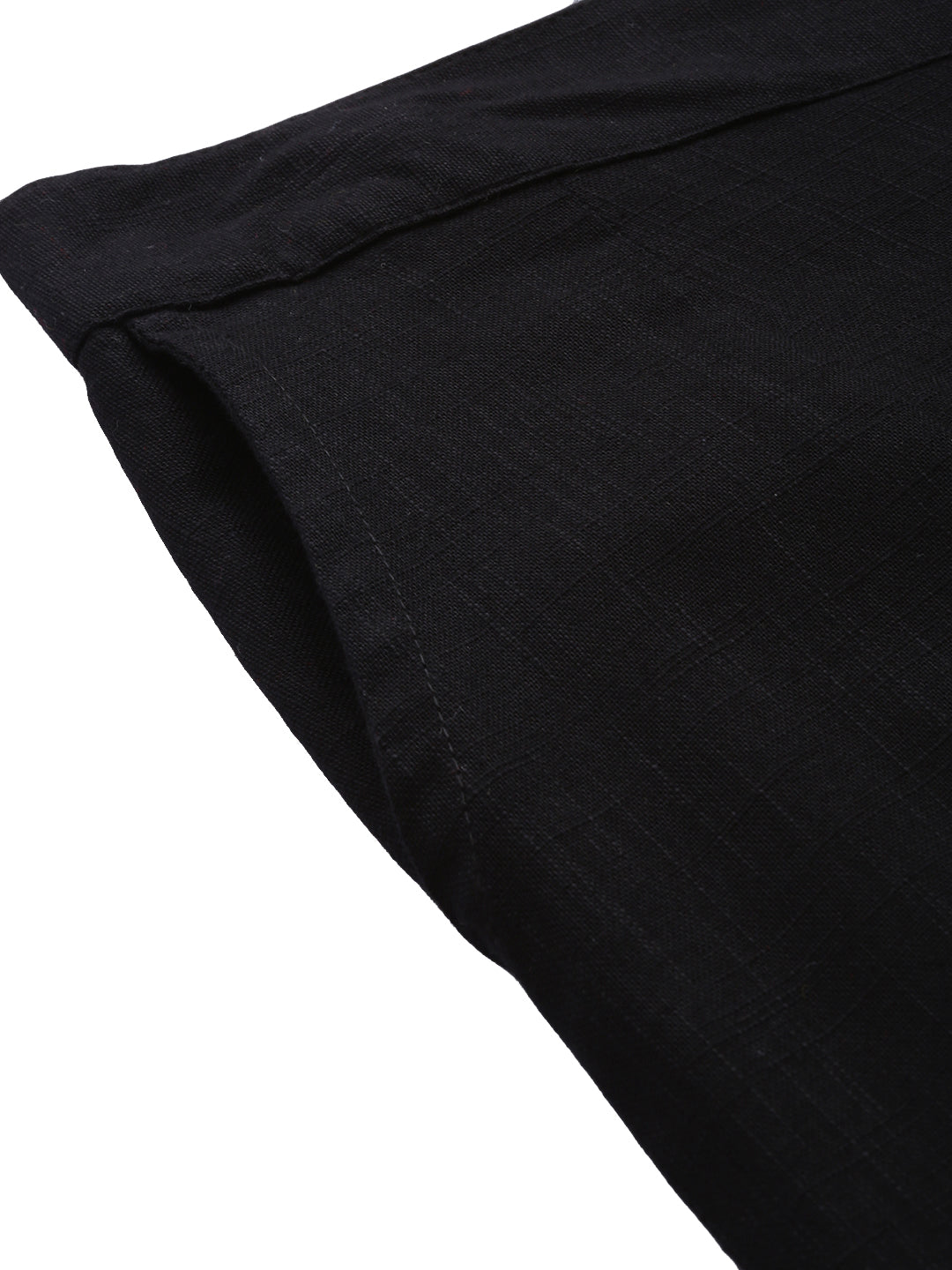 Noe Velarro Women Black Straight Fit Solid Regular Trousers