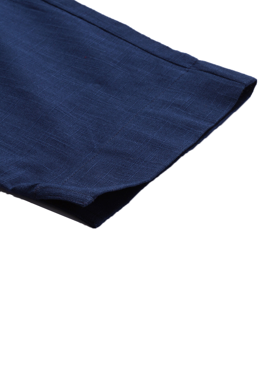 Noe Velarro Women Navy Blue Straight Fit Solid Regular Trousers