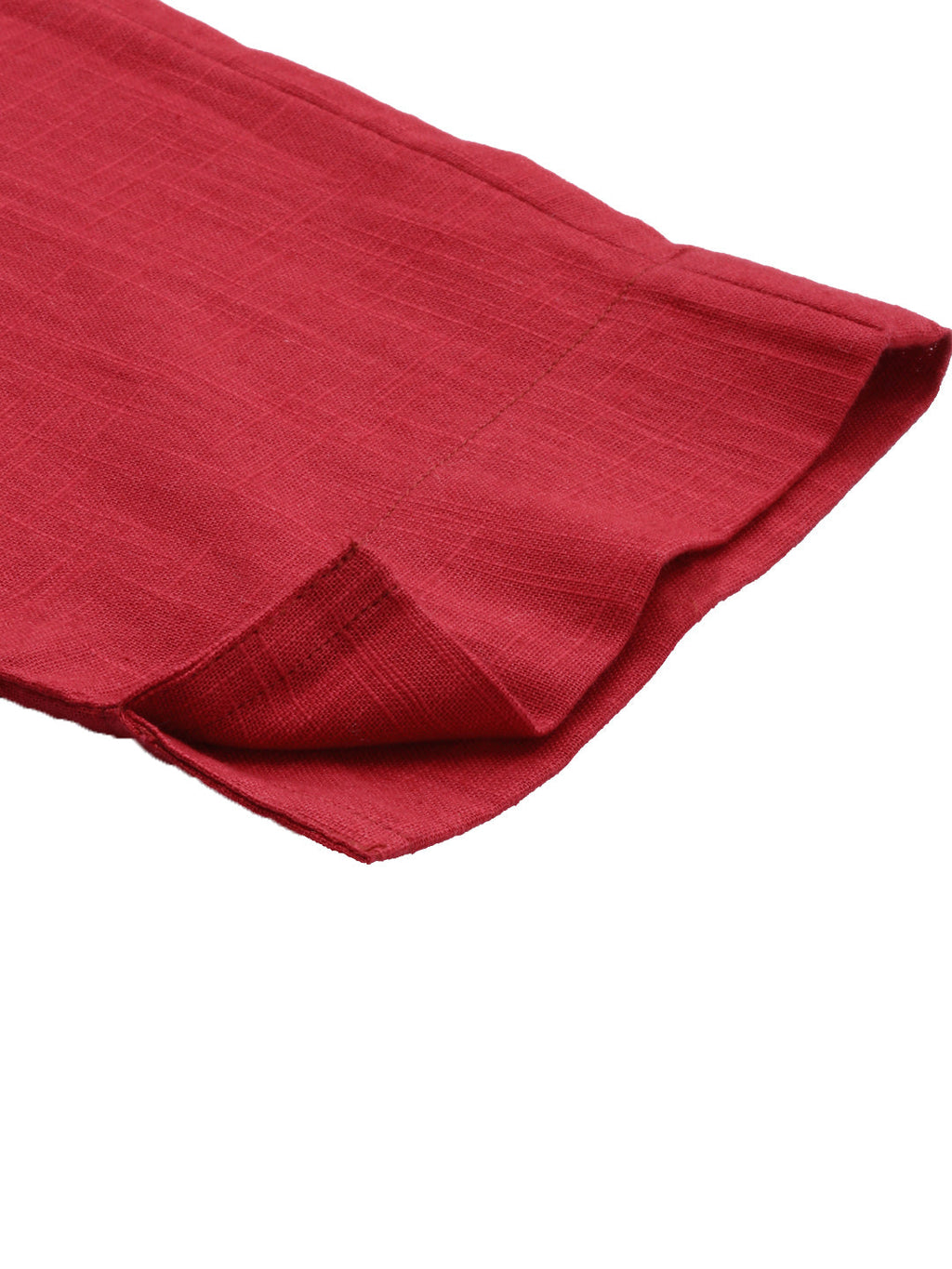 Noe Velarro Women Maroon Straight Fit Solid Regular Trousers