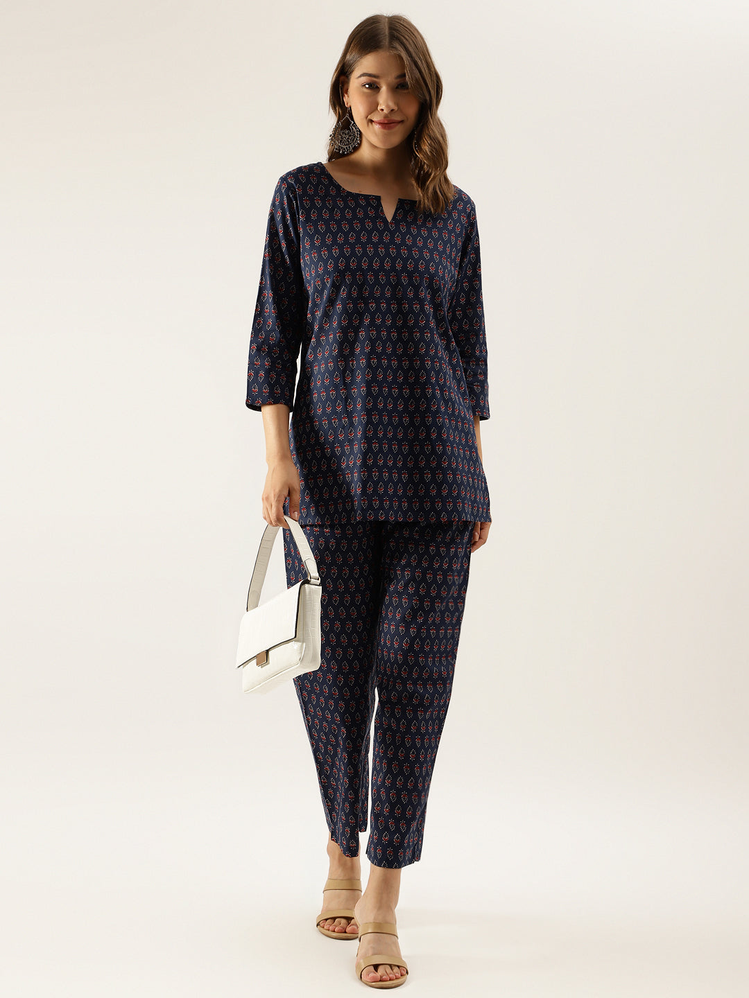 Noe Velarro Blue Printed Loungewear /Nightwear