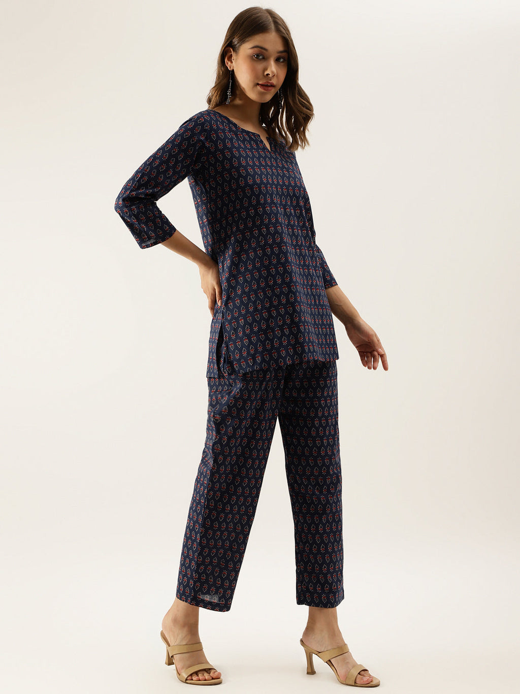Noe Velarro Blue Printed Loungewear /Nightwear