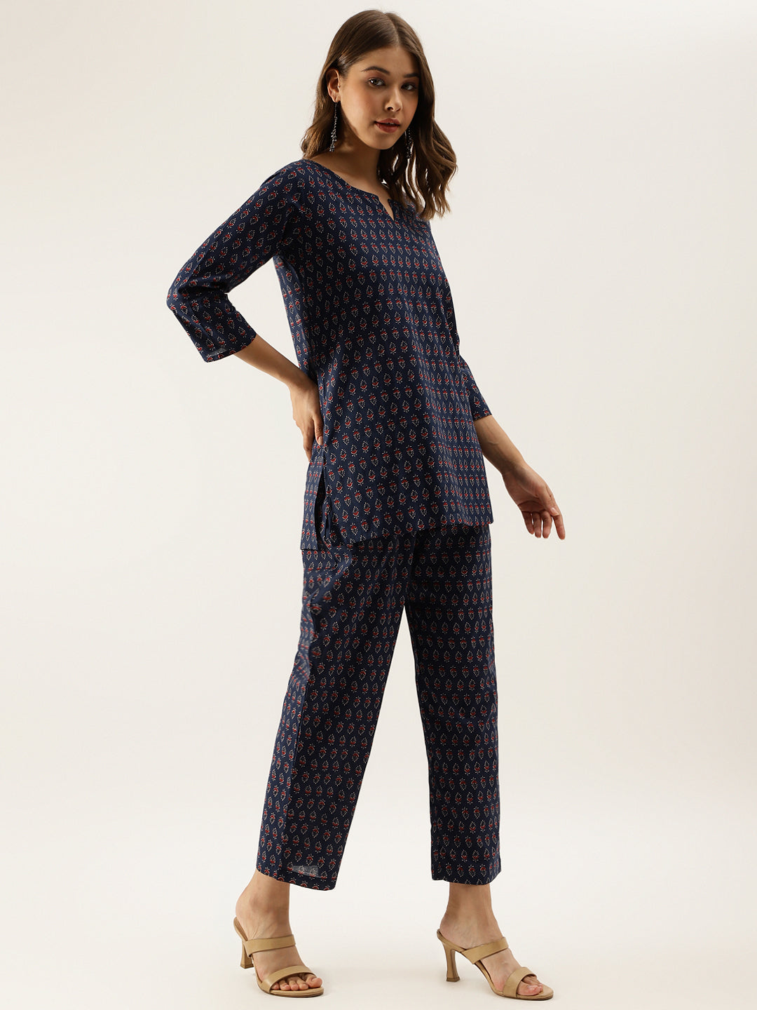 Noe Velarro Blue Printed Loungewear /Nightwear