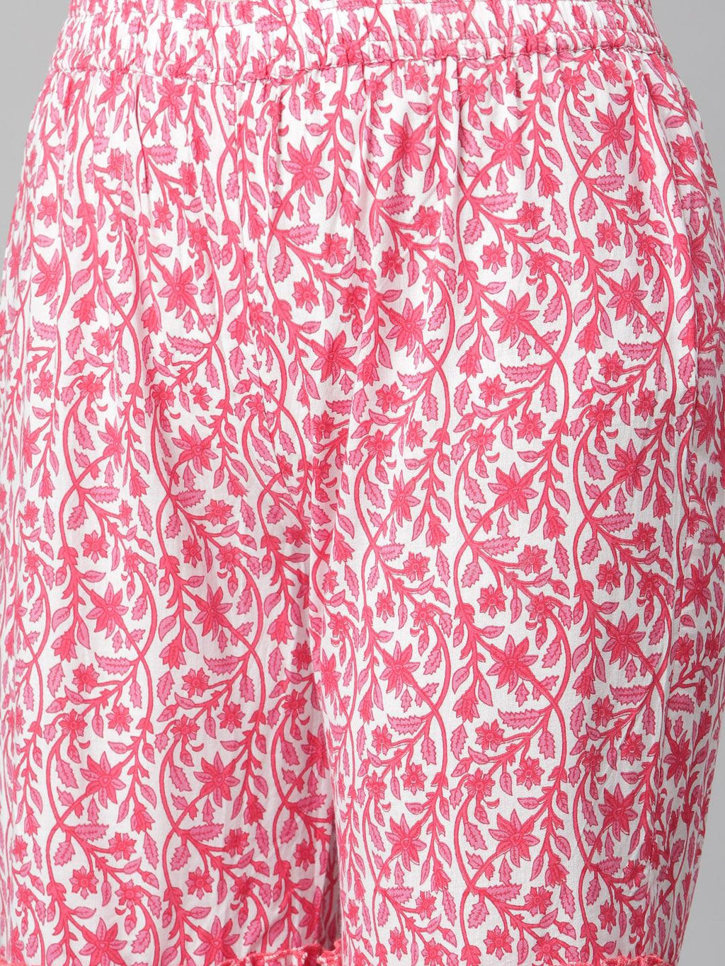 Divena Red White Peplum kurta With Sharara Set - divena world