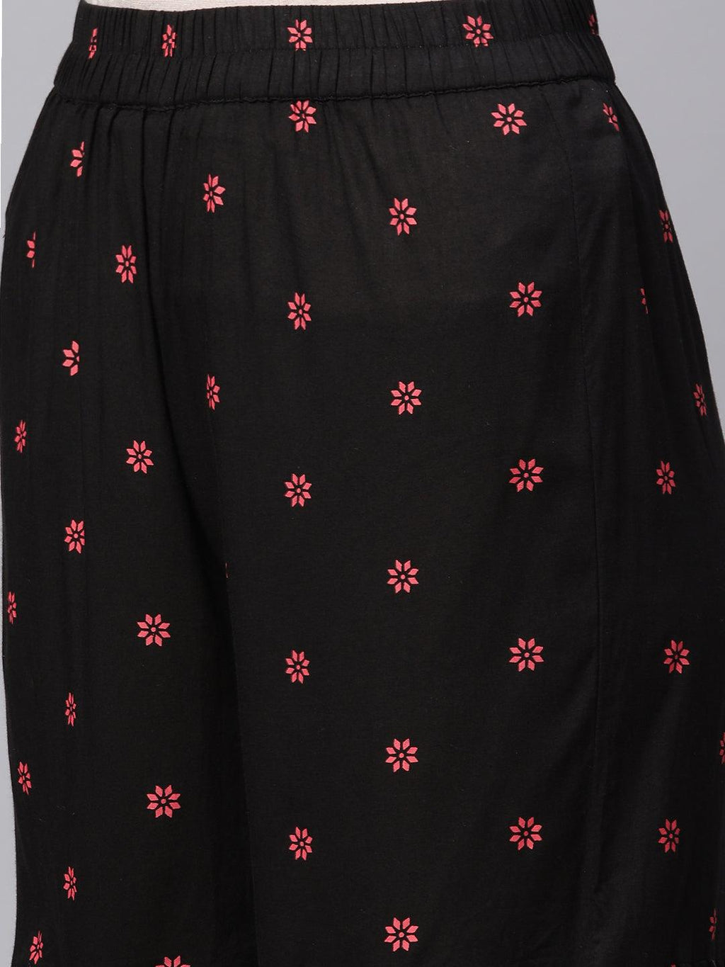 Divena Black Peplum Top Sharara Set with Dupatta - divenaworld.com