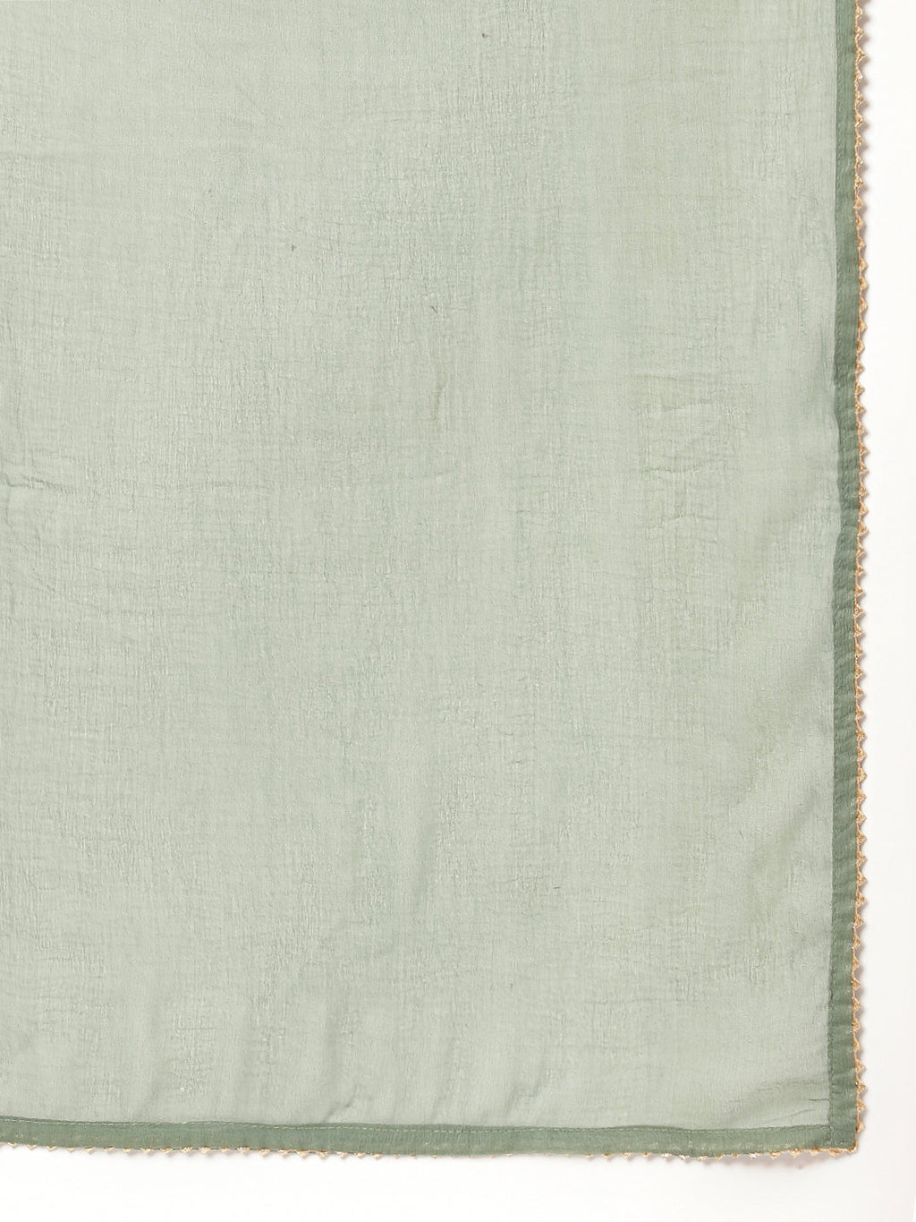Noe Velarro Green Floral Print Chanderi Kurta, Trouser With Dupatta