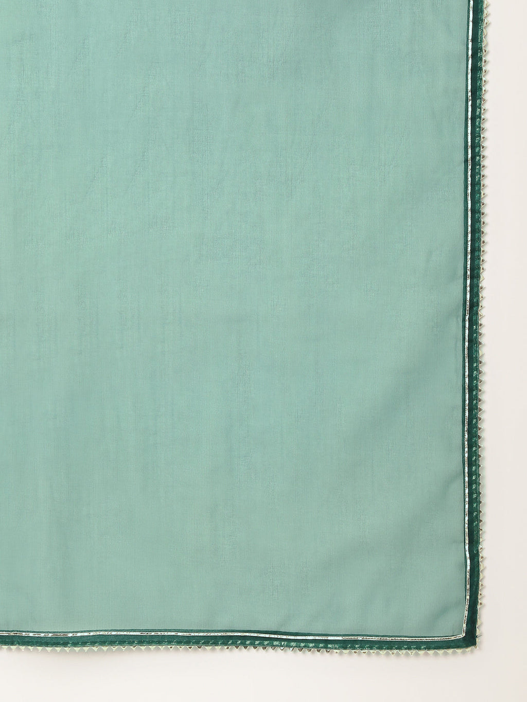 Noe Velarro Sea Green Embroidered Chanderi  Kurta, Trouser With Dupatta
