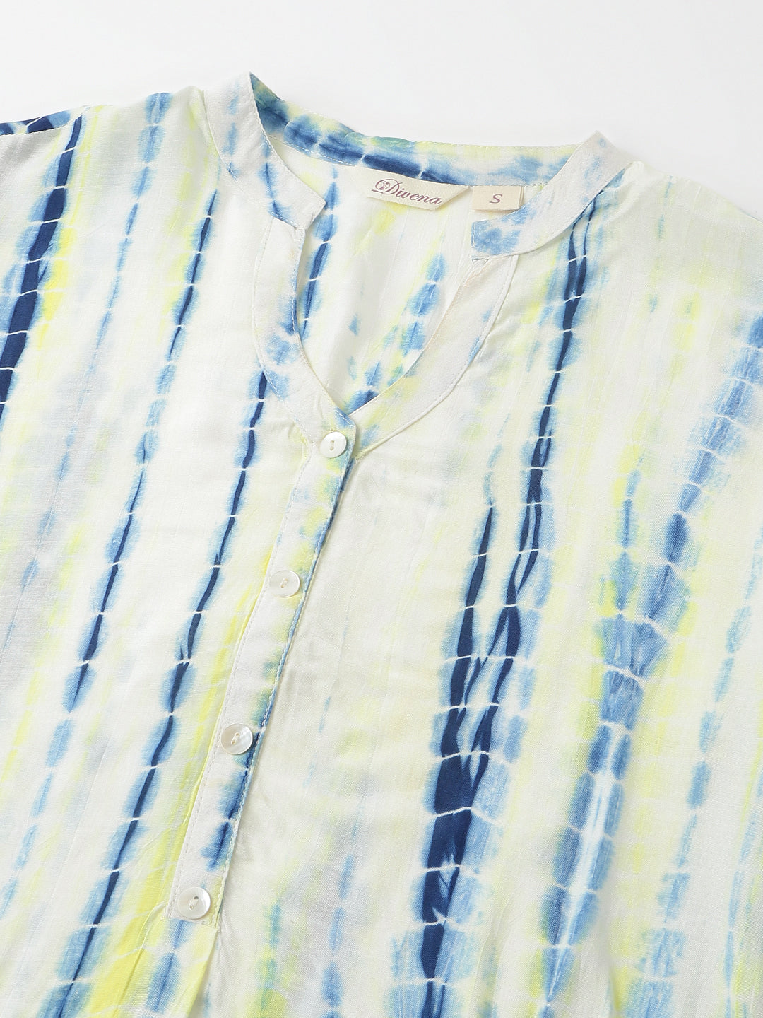 Noe Velarro Yellow Blue Tie Dye Muslin Co Ord Set