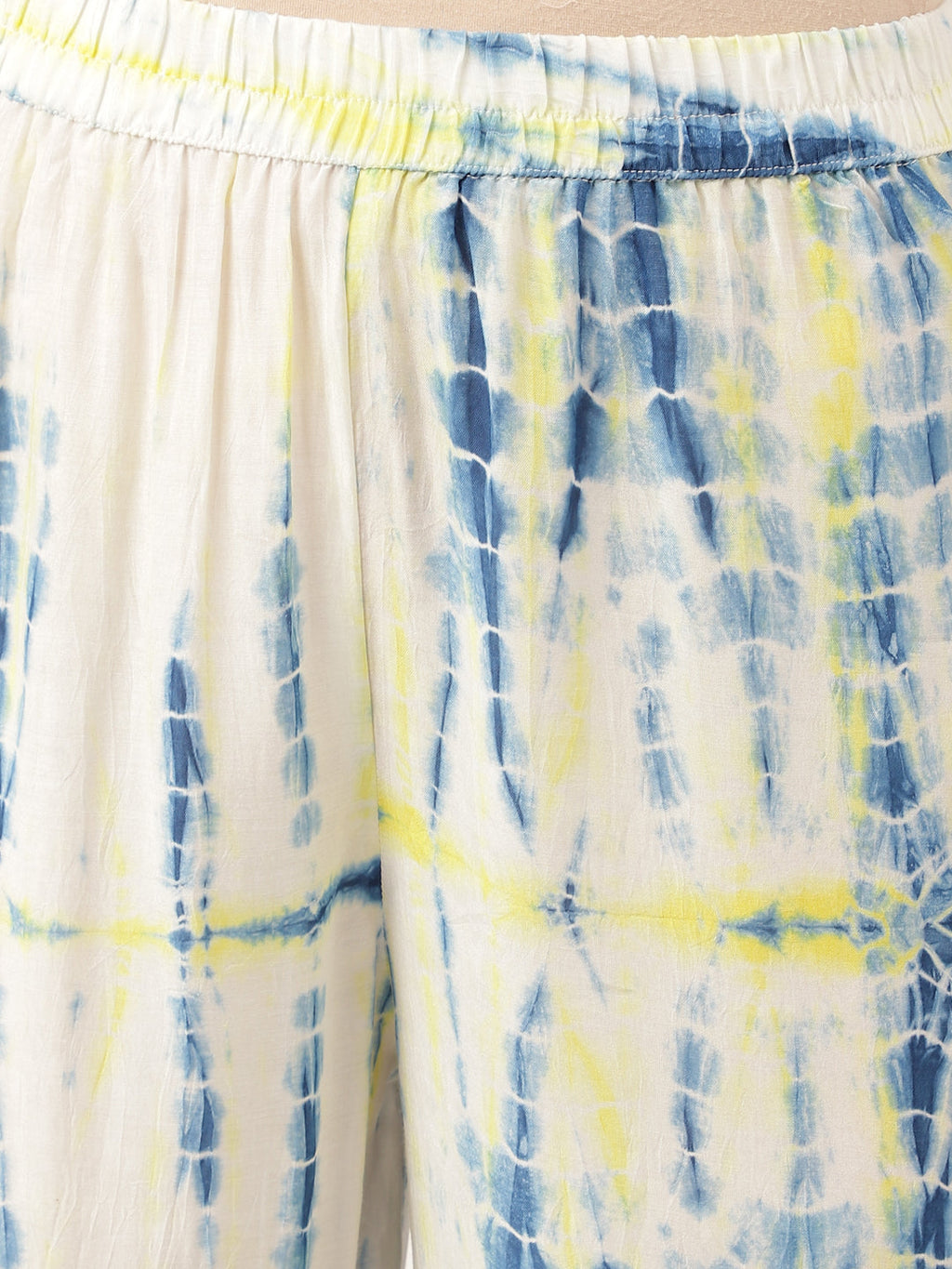 Noe Velarro Yellow Blue Tie Dye Muslin Co Ord Set