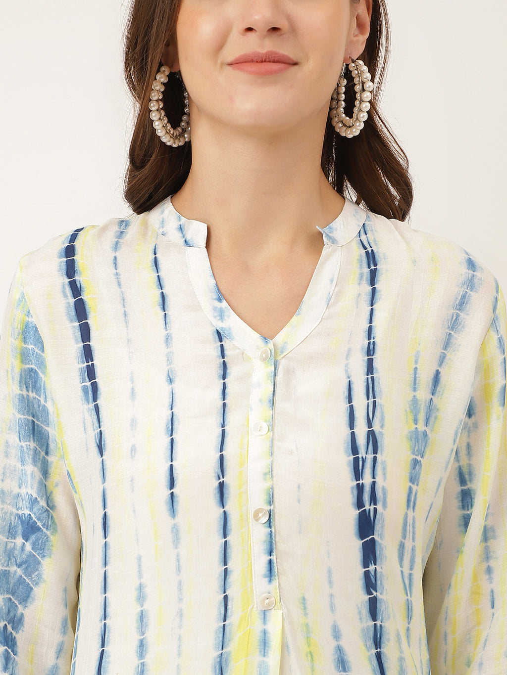 Noe Velarro Yellow Blue Tie Dye Muslin Co Ord Set
