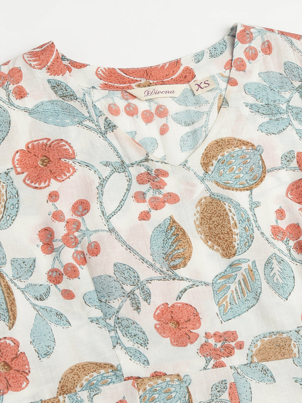 Noe Velarro Women Floral Printed Pure Cotton Tunic With Trousers