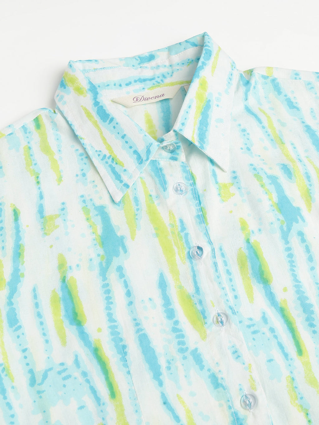 Noe Velarro Women Tie And Dye Pure Cotton Shirt With Trousers