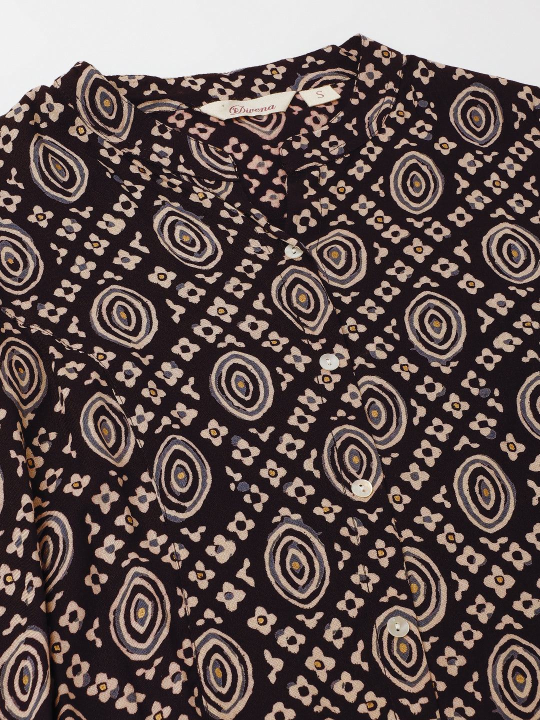 Noe Velarro Black Asymetric Printed  top
