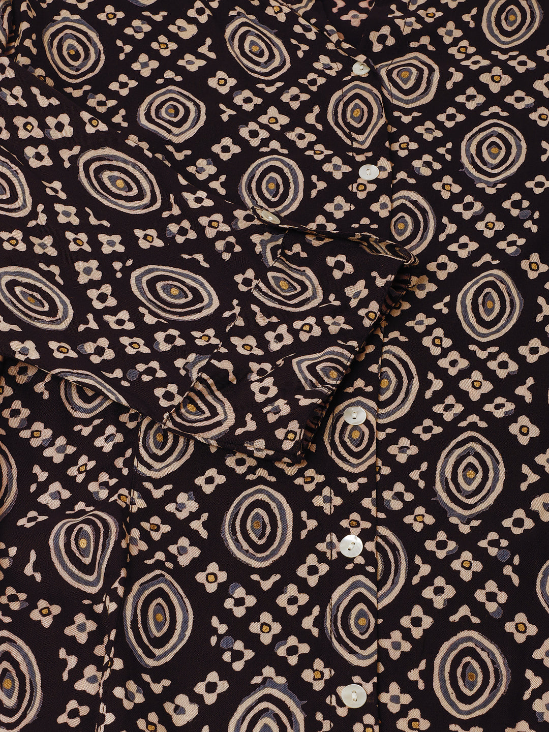 Noe Velarro Black Asymetric Printed  top
