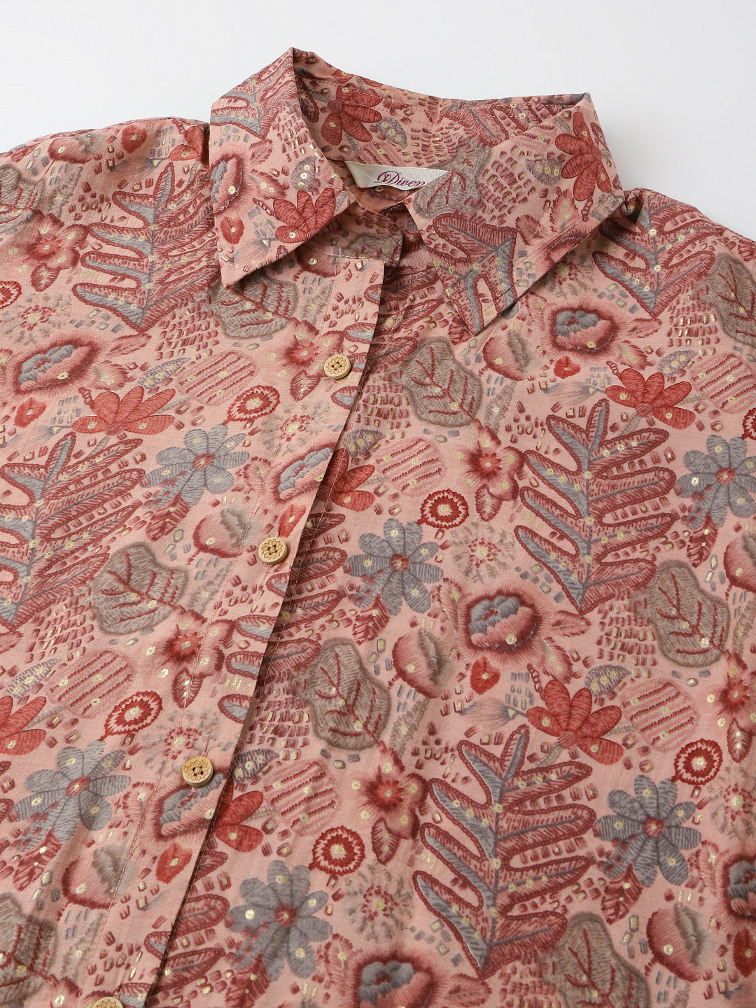 Noe Velarro Purple Multi Foil Printed Chanderi  Co-ord Set