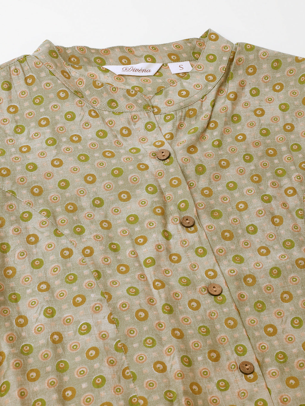 Noe Velarro Green Floral Printed Top