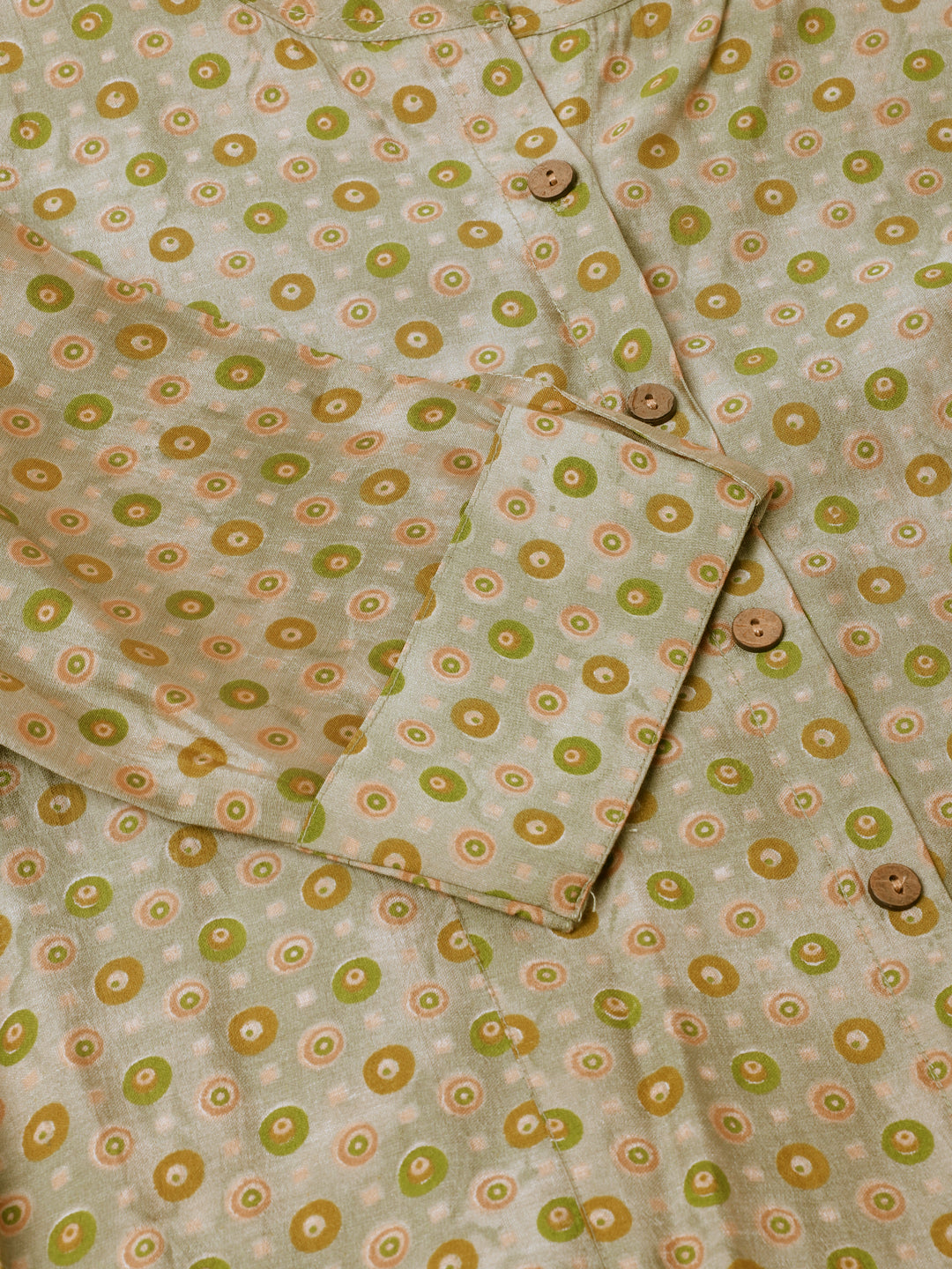 Noe Velarro Green Floral Printed Top