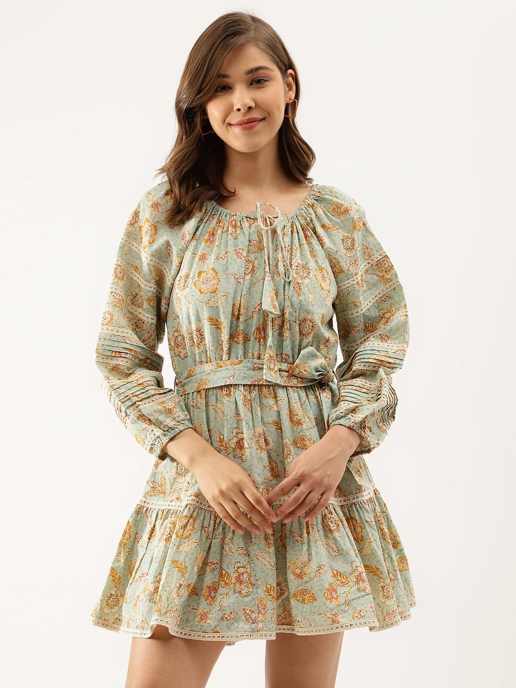Noe Velarro Sky Blue Floral Dress