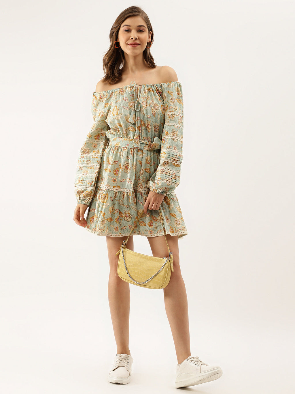 Noe Velarro Sky Blue Floral Dress