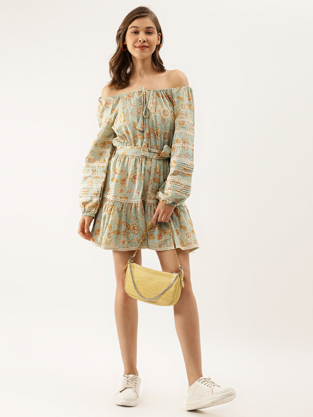 Noe Velarro Sky Blue Floral Dress