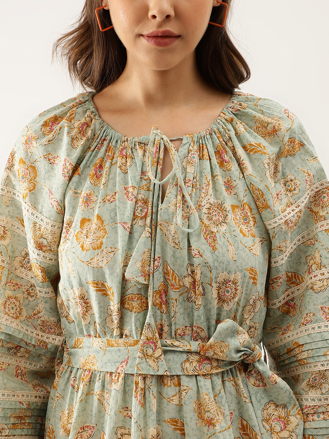 Noe Velarro Sky Blue Floral Dress