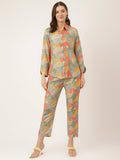 Noe Velarro Multi Color Quirky Print Muslin Co-ord Set