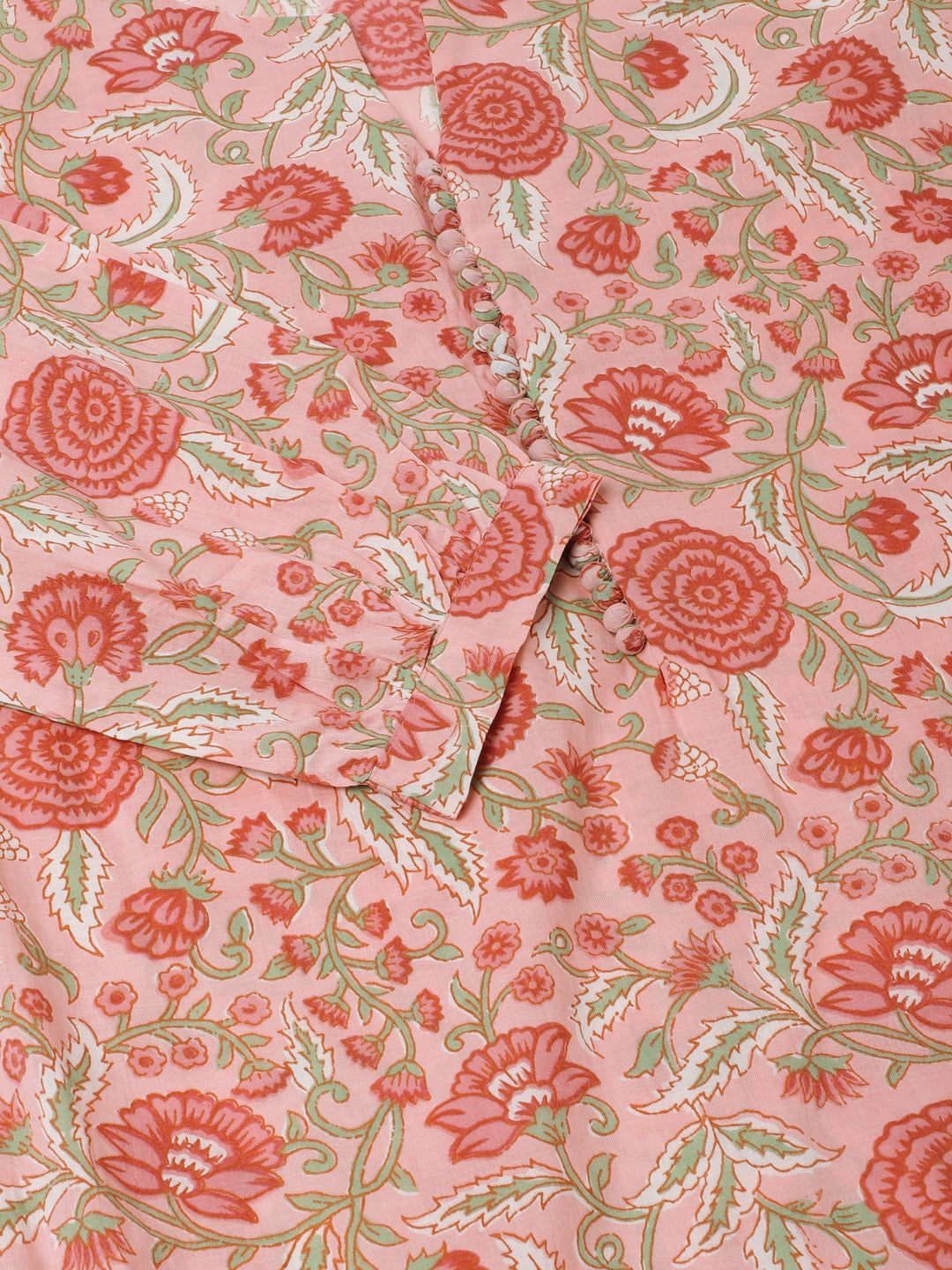 Noe Velarro Pink Floral Print Cotton Co-ord set