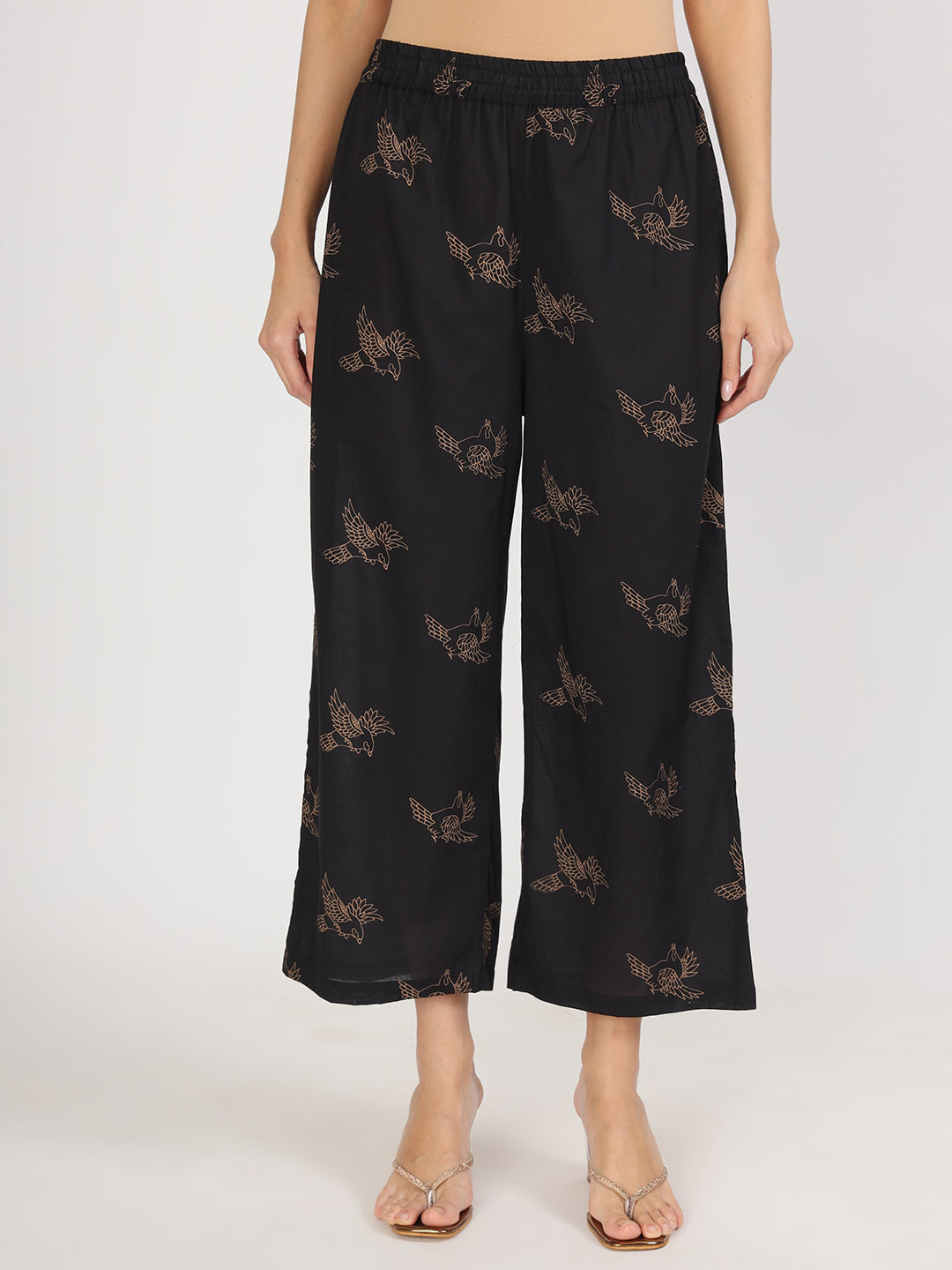 Noe Velarro Black Printed Kurta with Trouser Co-Ord Set