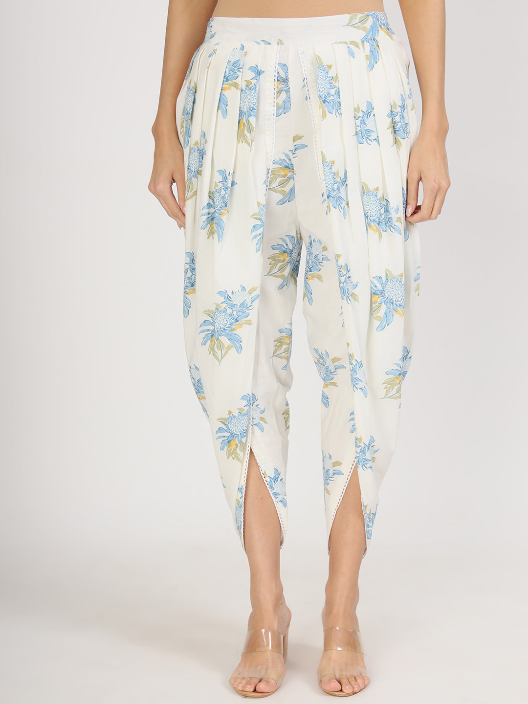 Noe Velarro off White Floral Print Cotton Co-ord set