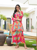 Noe Velarro Pink Multi Digital Printed Muslin Co-ord set