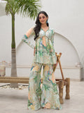 Noe Velarro Green Digital Printed Muslin Co-ord set