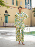 Noe Velarro green Floral Printed Rayon Co-ord Set for Women