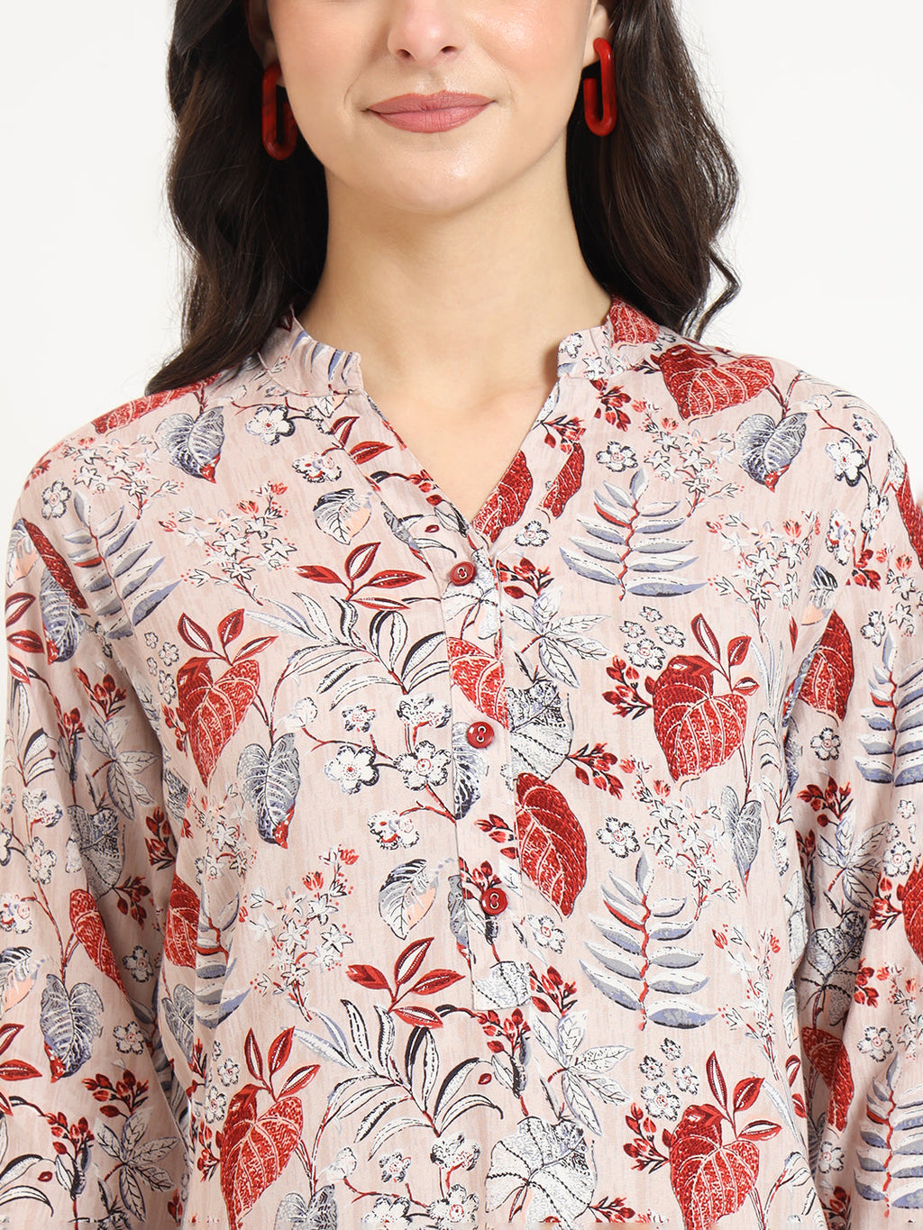 Noe Velarro Multicolour Floral Print Rayon Fabric Straight Kurta