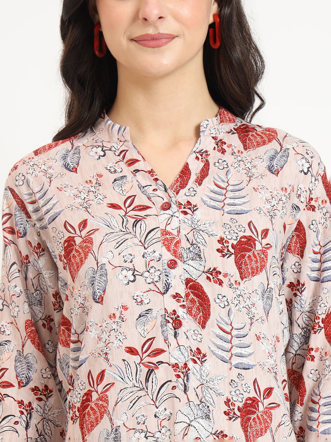 Noe Velarro Multicolour Floral Print Rayon Fabric Straight Kurta