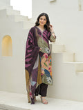 Noe Velarro Purple Pure Crepe Digital Print Kurta Pant Set With Dupatta