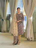 Noe Velarro Black Hand Block Cotton Straight Kurta Pant With Dupatta