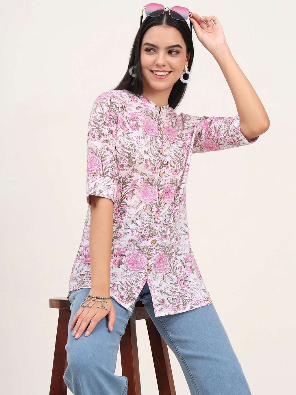 Noe Velarro White Cotton A-Line top
